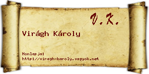 Virágh Károly névjegykártya